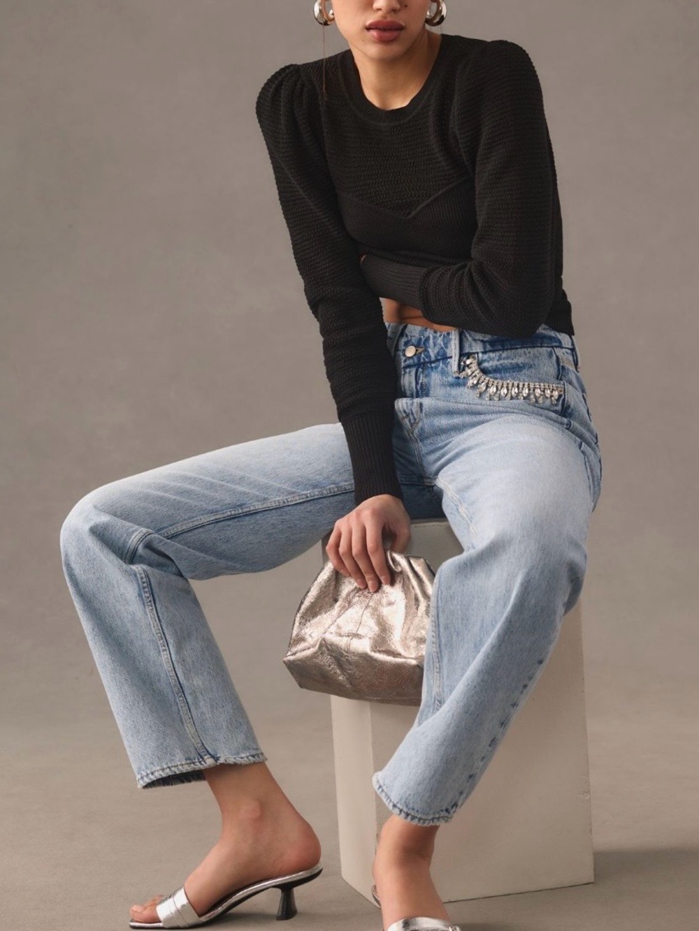 NWT Anthropologie Knit Sweetheart Yoke Sweater